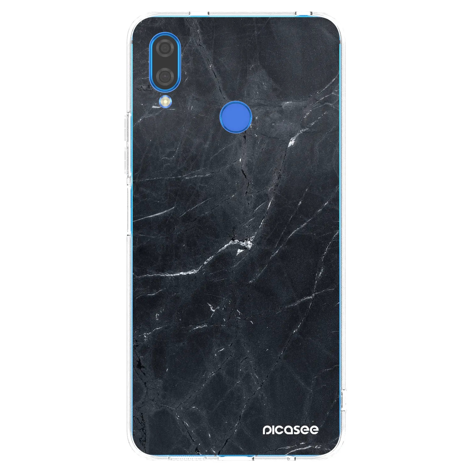 Picasee husă transparentă din silicon pentru Huawei Nova 3i - Black marble