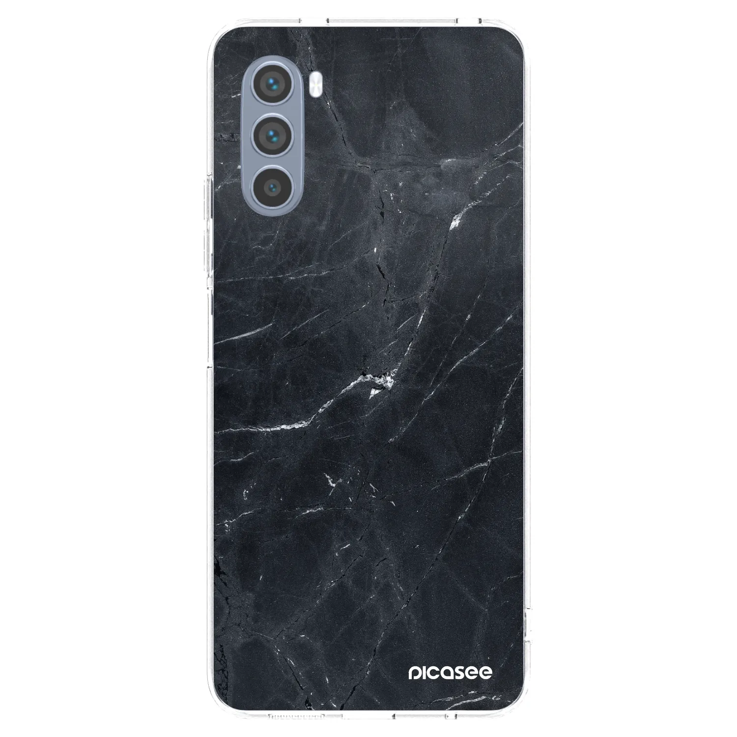 Picasee husă transparentă din silicon pentru Motorola Moto G62 - Black marble