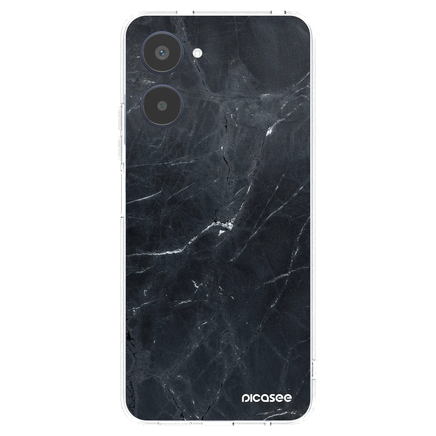 Picasee husă transparentă din silicon pentru Realme 10 4G - Black marble