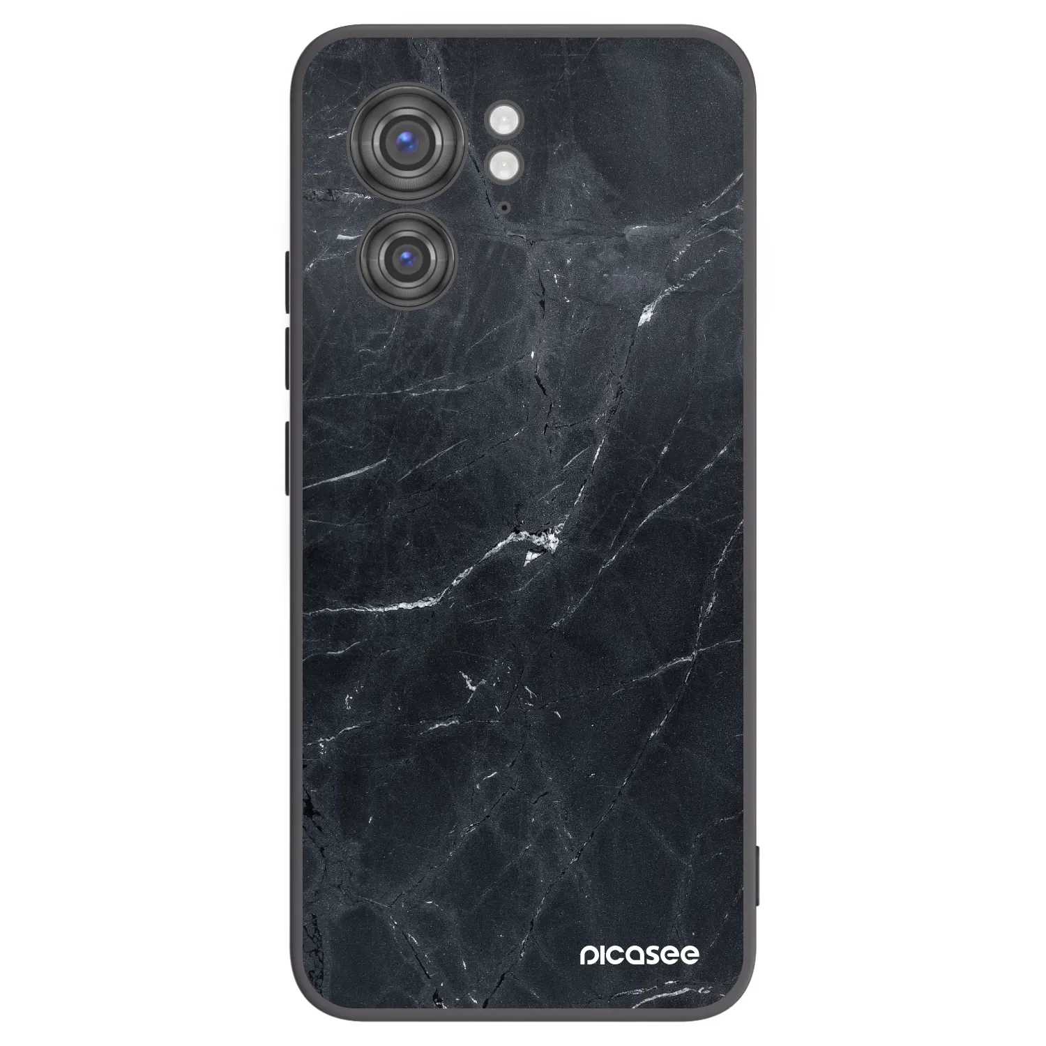 Picasee husă neagră din silicon pentru Motorola Edge 40 - Black marble