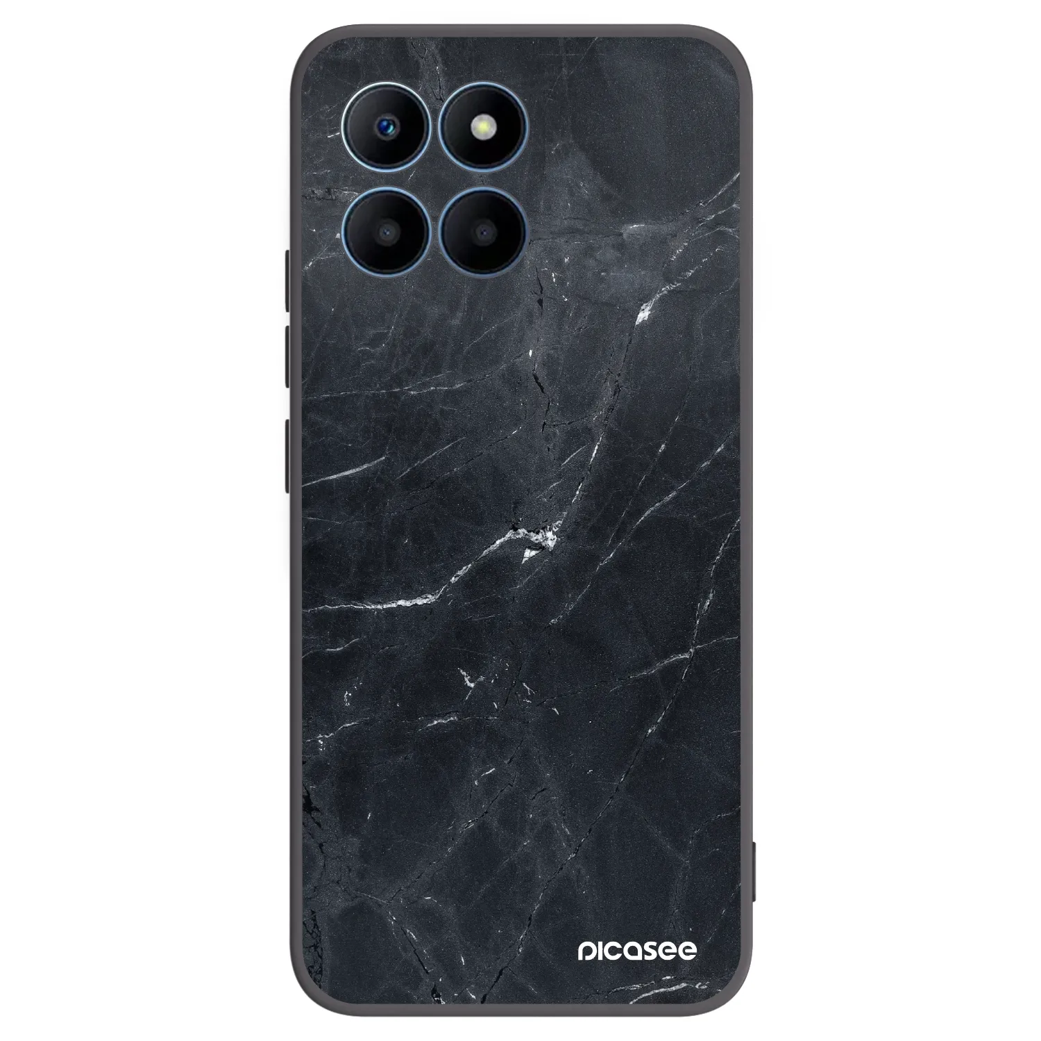 Picasee husă neagră din silicon pentru Honor 70 Lite - Black marble