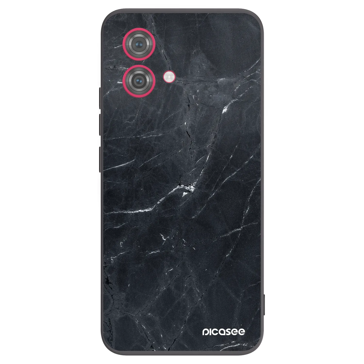 Picasee husă neagră din silicon pentru Motorola Moto G84 5G - Black marble