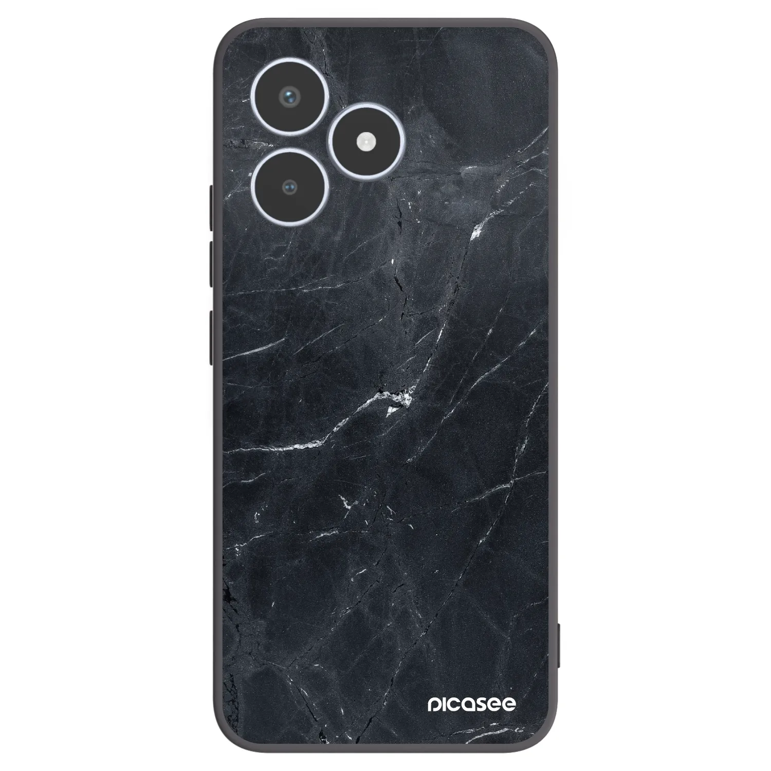 Picasee husă neagră din silicon pentru Realme C53 - Black marble