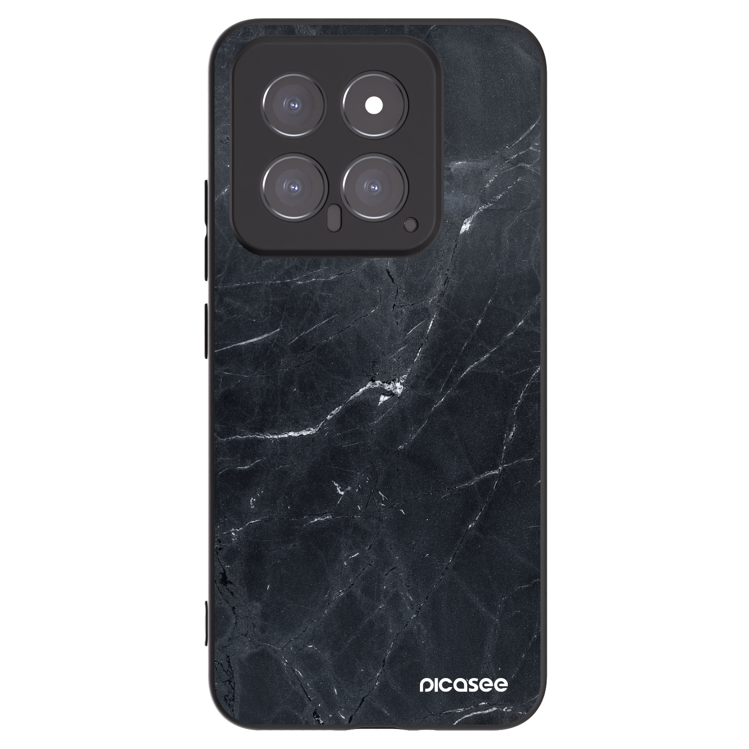 Picasee husă neagră din silicon pentru Xiaomi 14 - Black marble