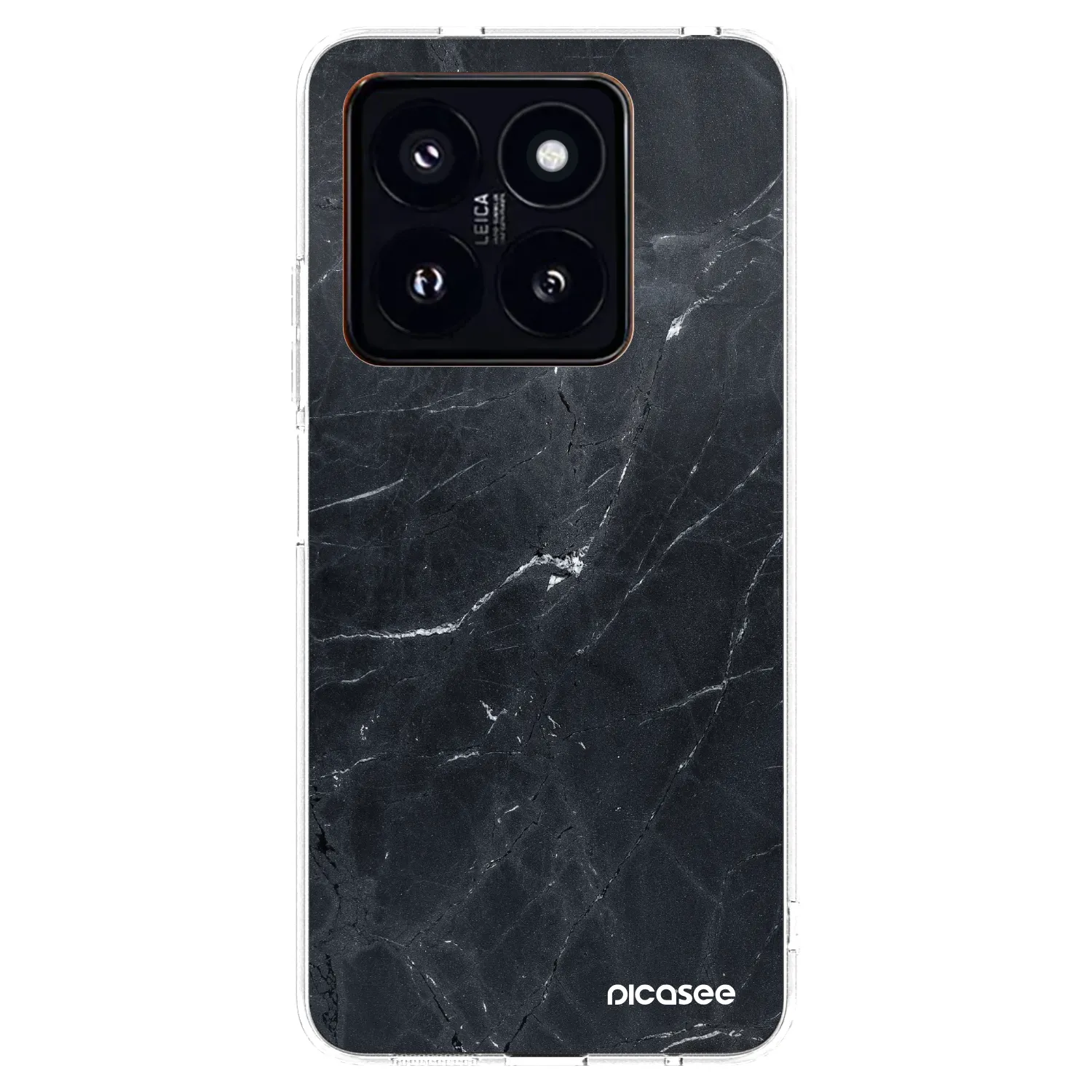 Picasee husă transparentă din silicon pentru Xiaomi 14 Pro - Black marble
