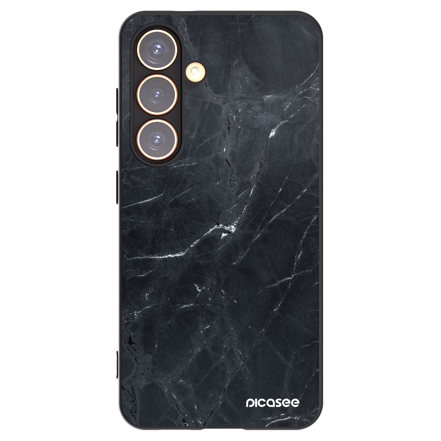 Picasee husă neagră din silicon pentru Samsung Galaxy S24 S921B 5G - Black marble