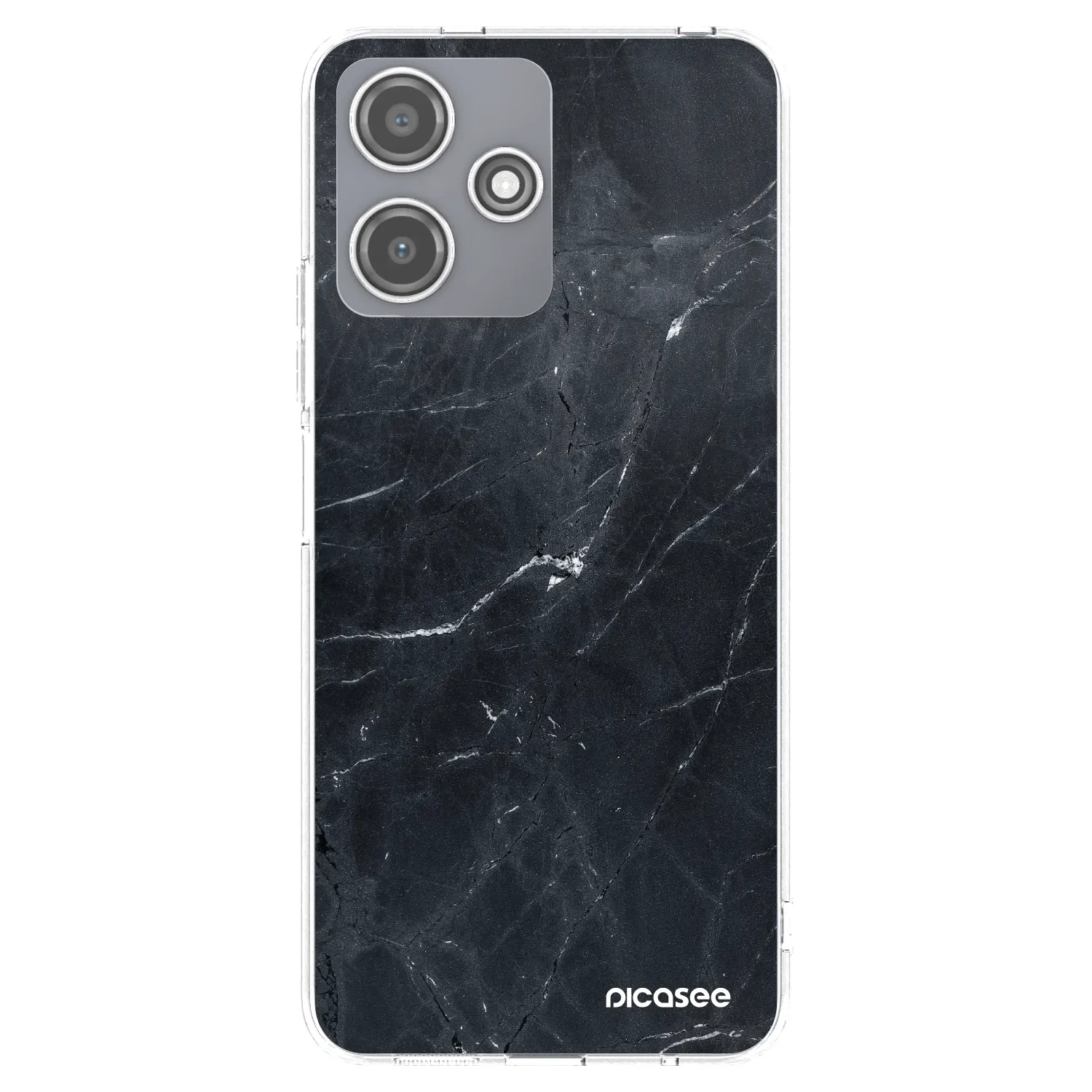 Picasee husă transparentă din silicon pentru Xiaomi Redmi 12 5G - Black marble