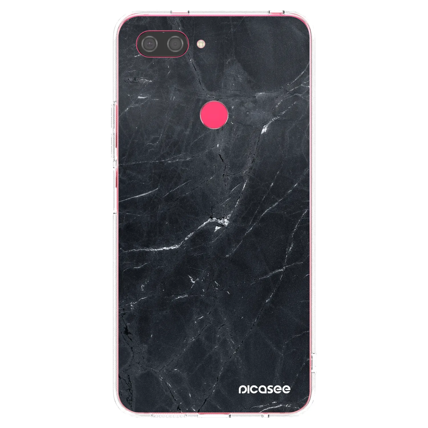 Picasee husă transparentă din silicon pentru Xiaomi Mi 8 Lite - Black marble