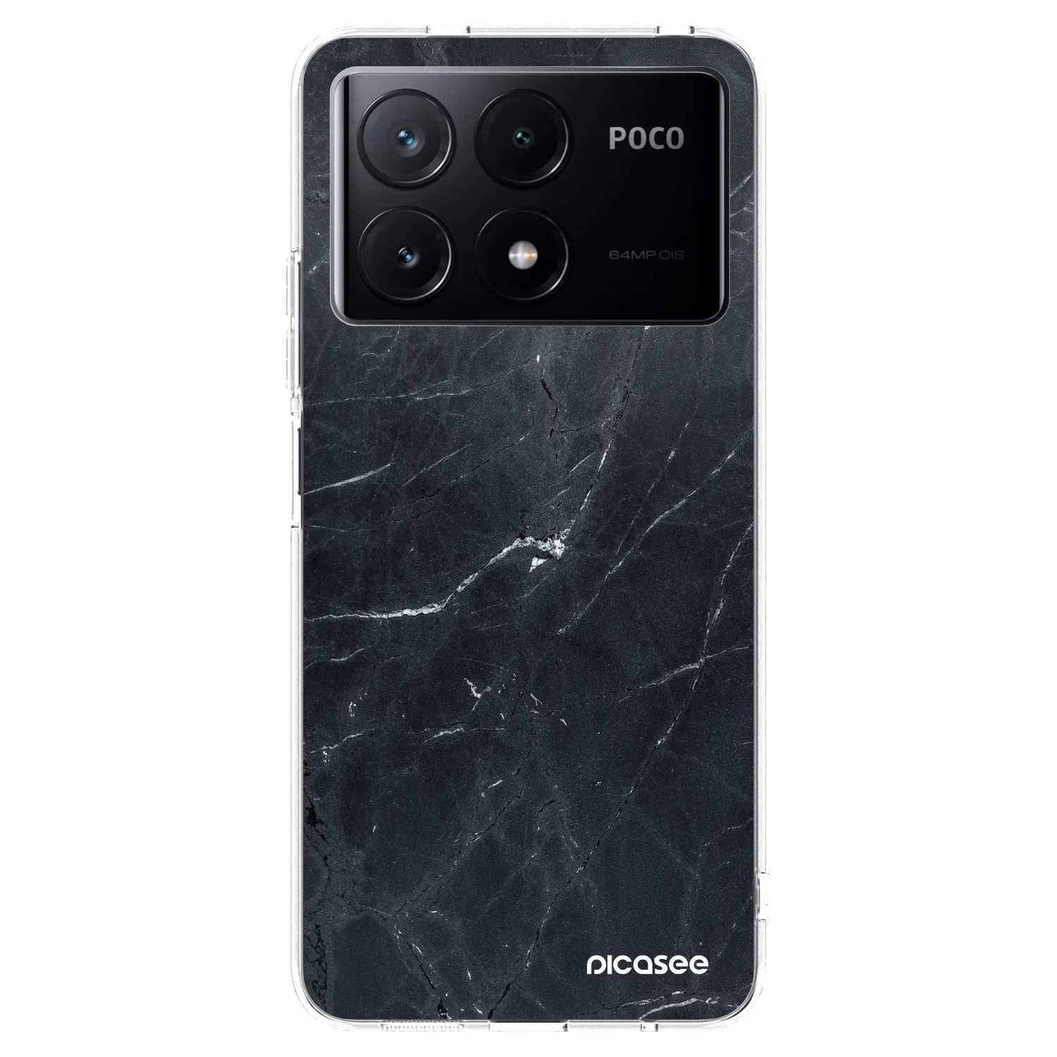 Picasee husă transparentă din silicon pentru Xiaomi Poco X6 Pro - Black marble