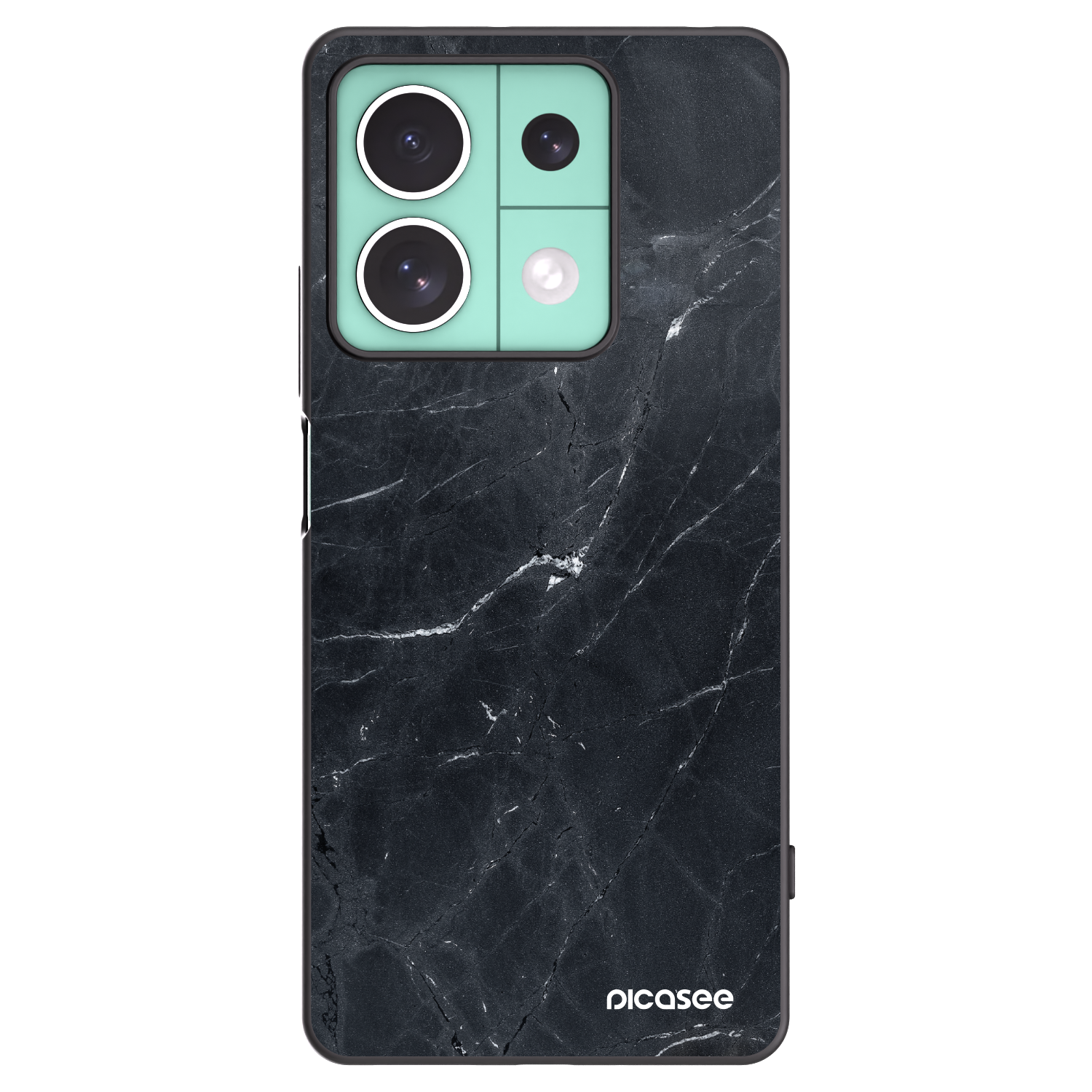 Picasee husă neagră din silicon pentru Xiaomi Redmi Note 13 5G - Black marble