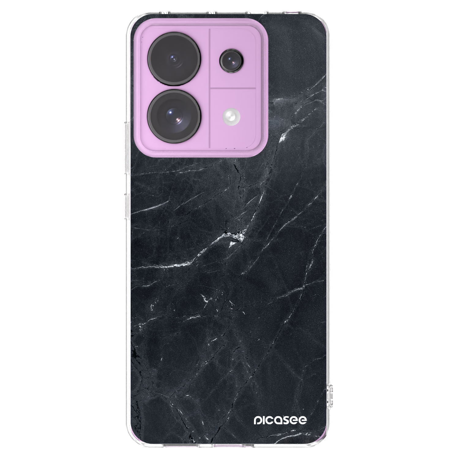 Picasee husă transparentă din silicon pentru Xiaomi Redmi Note 13 Pro 5G - Black marble