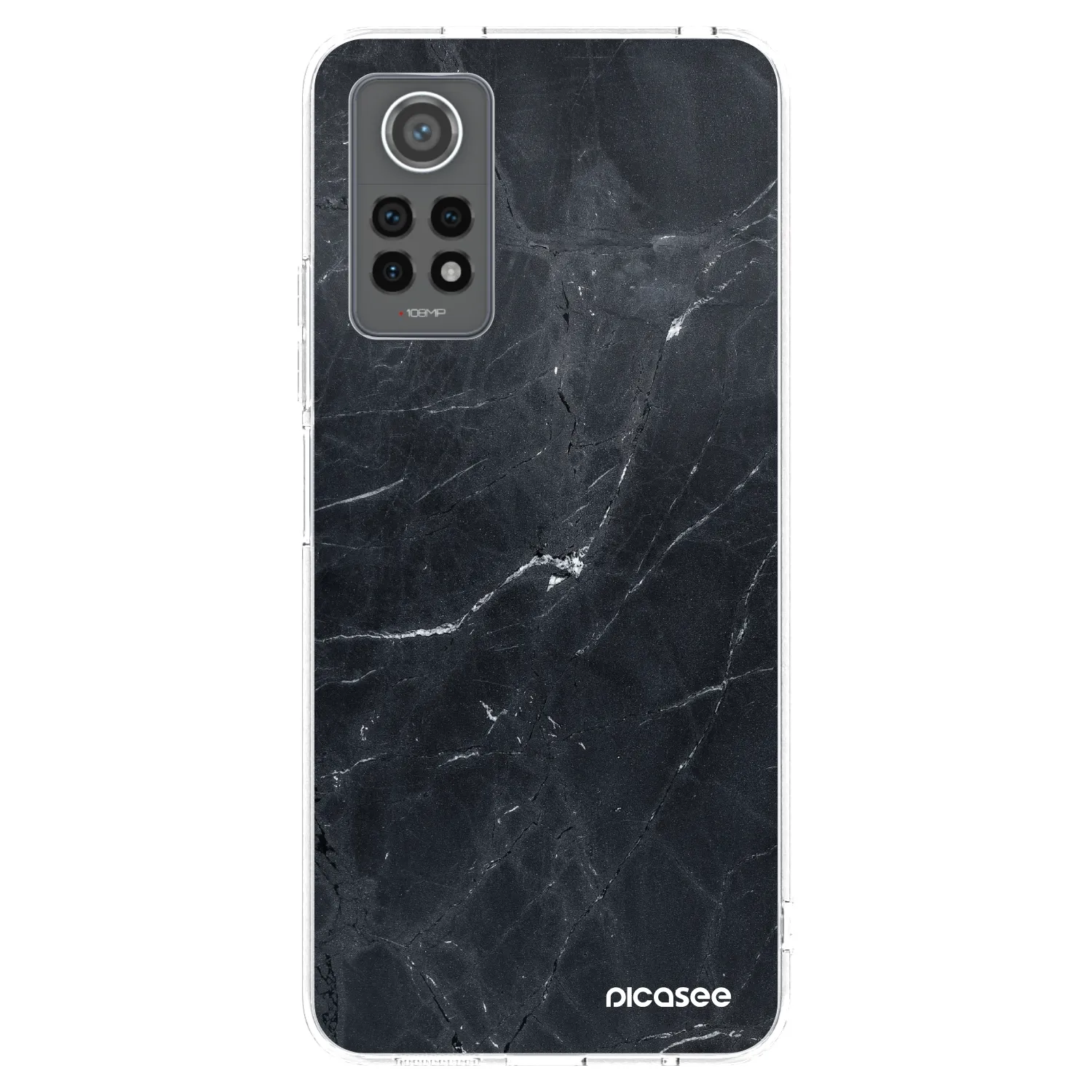 Picasee husă transparentă din silicon pentru Xiaomi Redmi Note 12 Pro 4G - Black marble