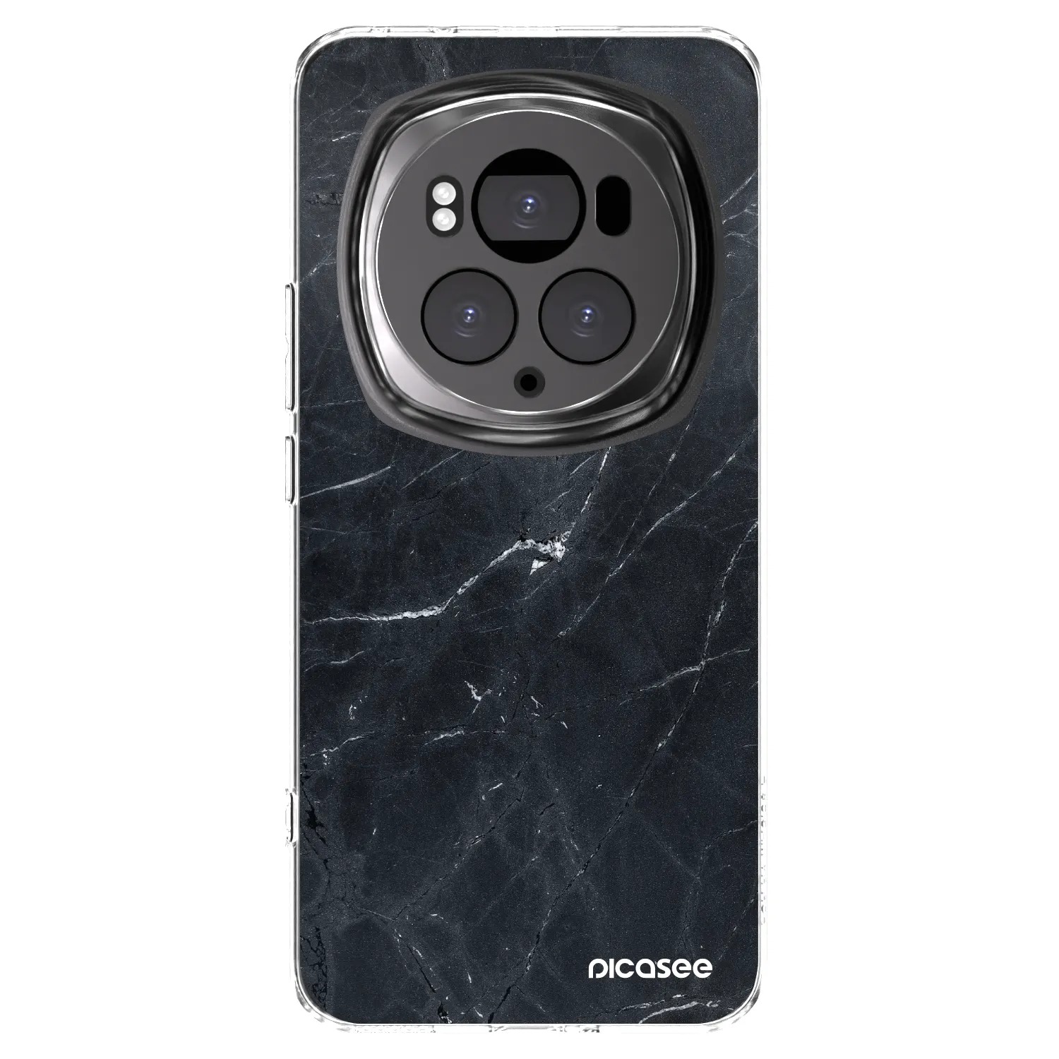 Picasee husă transparentă din silicon pentru Honor Magic6 Pro - Black marble