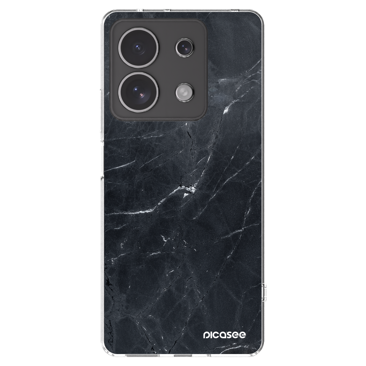 Picasee husă transparentă din silicon pentru Xiaomi Redmi Note 13 4G - Black marble