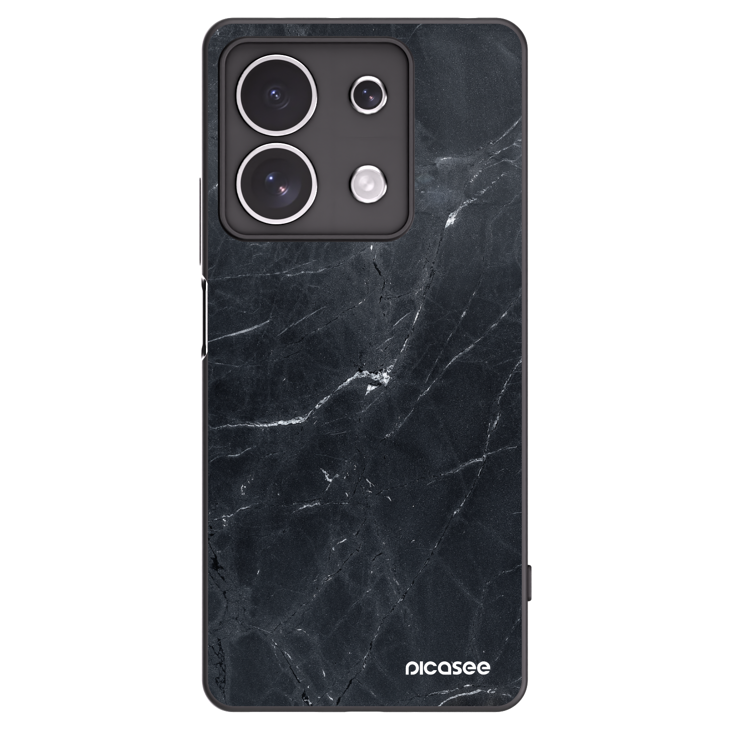 Picasee husă neagră din silicon pentru Xiaomi Redmi Note 13 4G - Black marble
