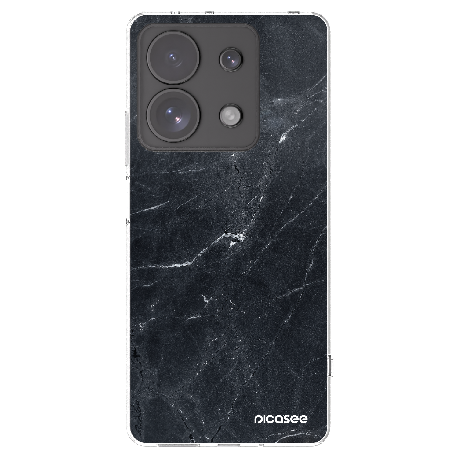 Picasee husă transparentă din silicon pentru Xiaomi Redmi Note 13 Pro 4G - Black marble