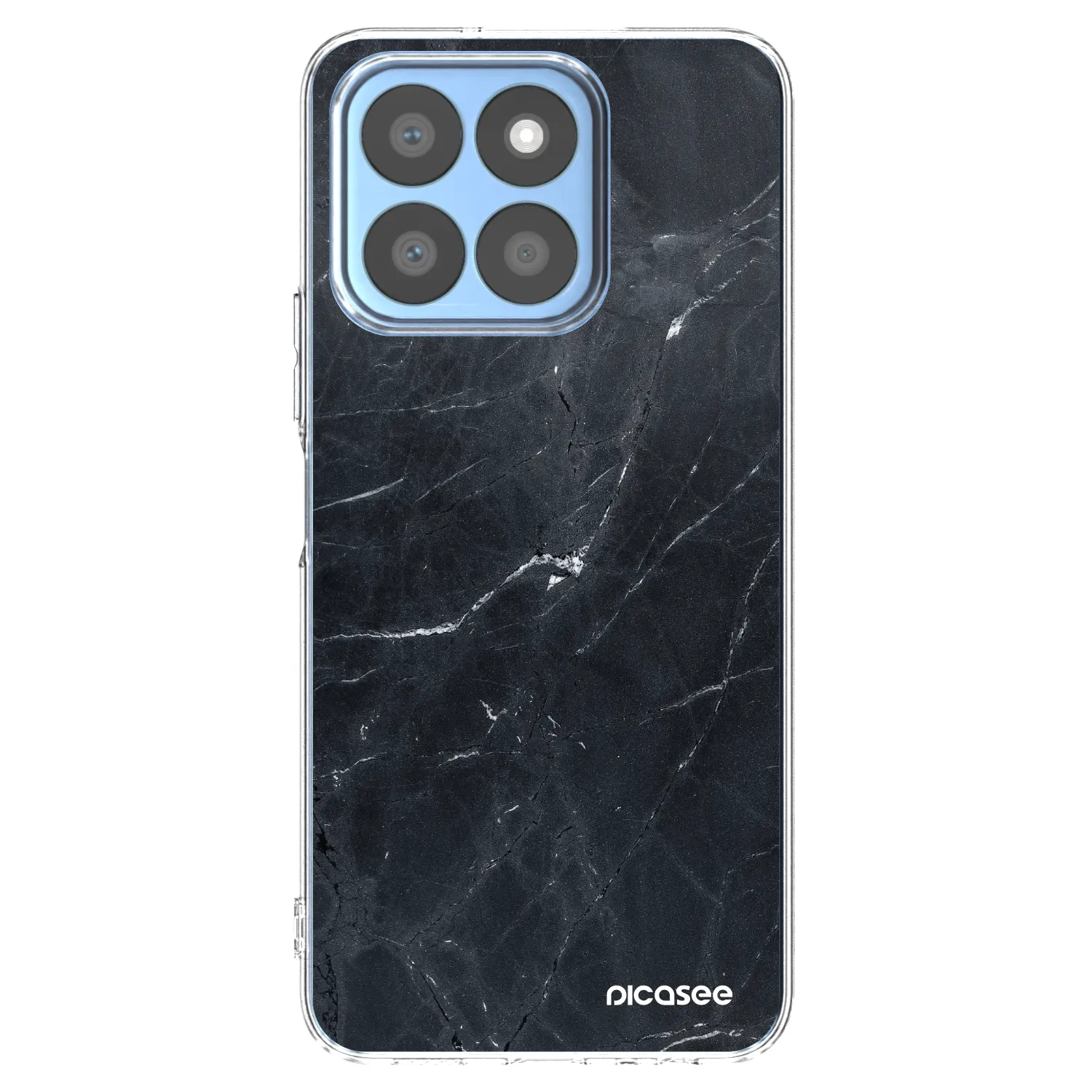 Picasee husă transparentă din silicon pentru Honor X8b - Black marble