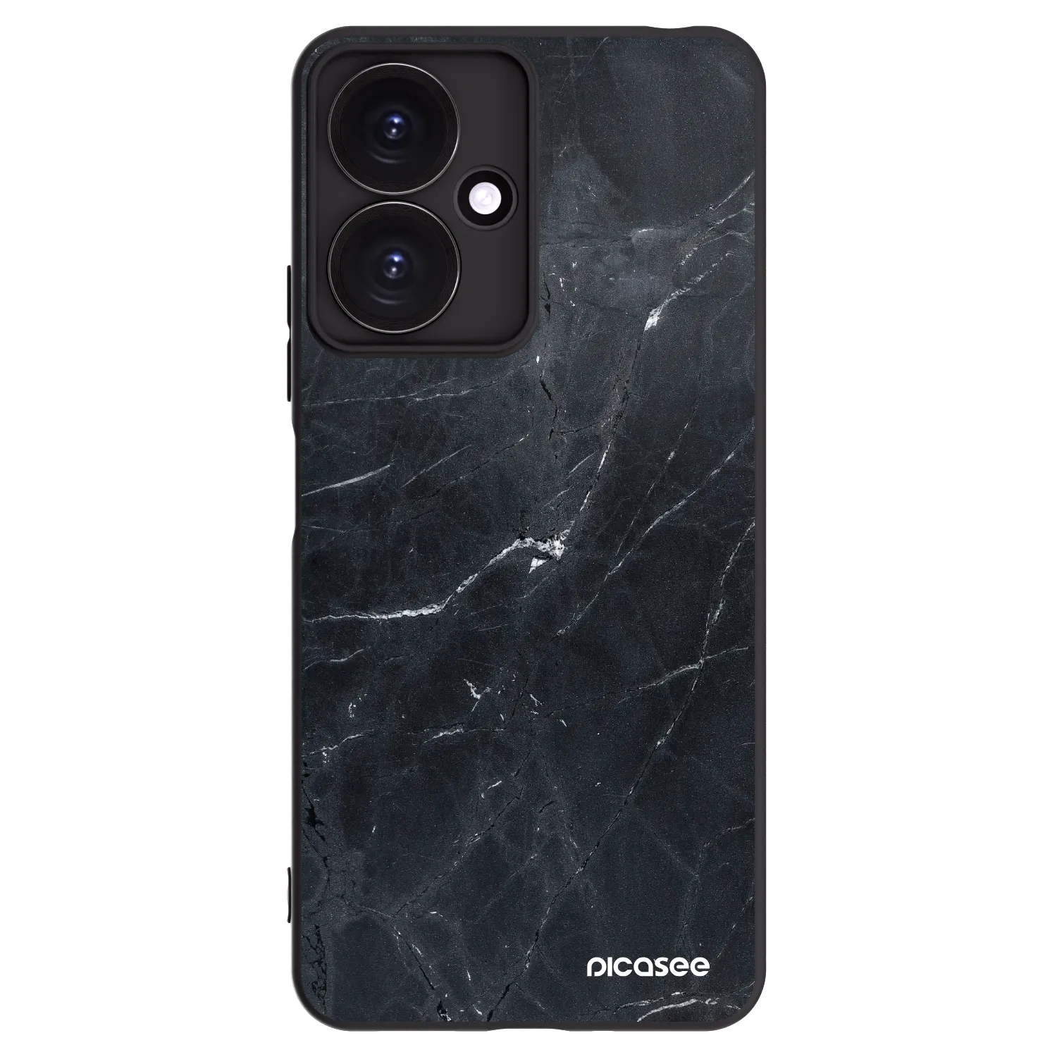 Picasee husă neagră din silicon pentru Xiaomi Redmi 13C 5G - Black marble