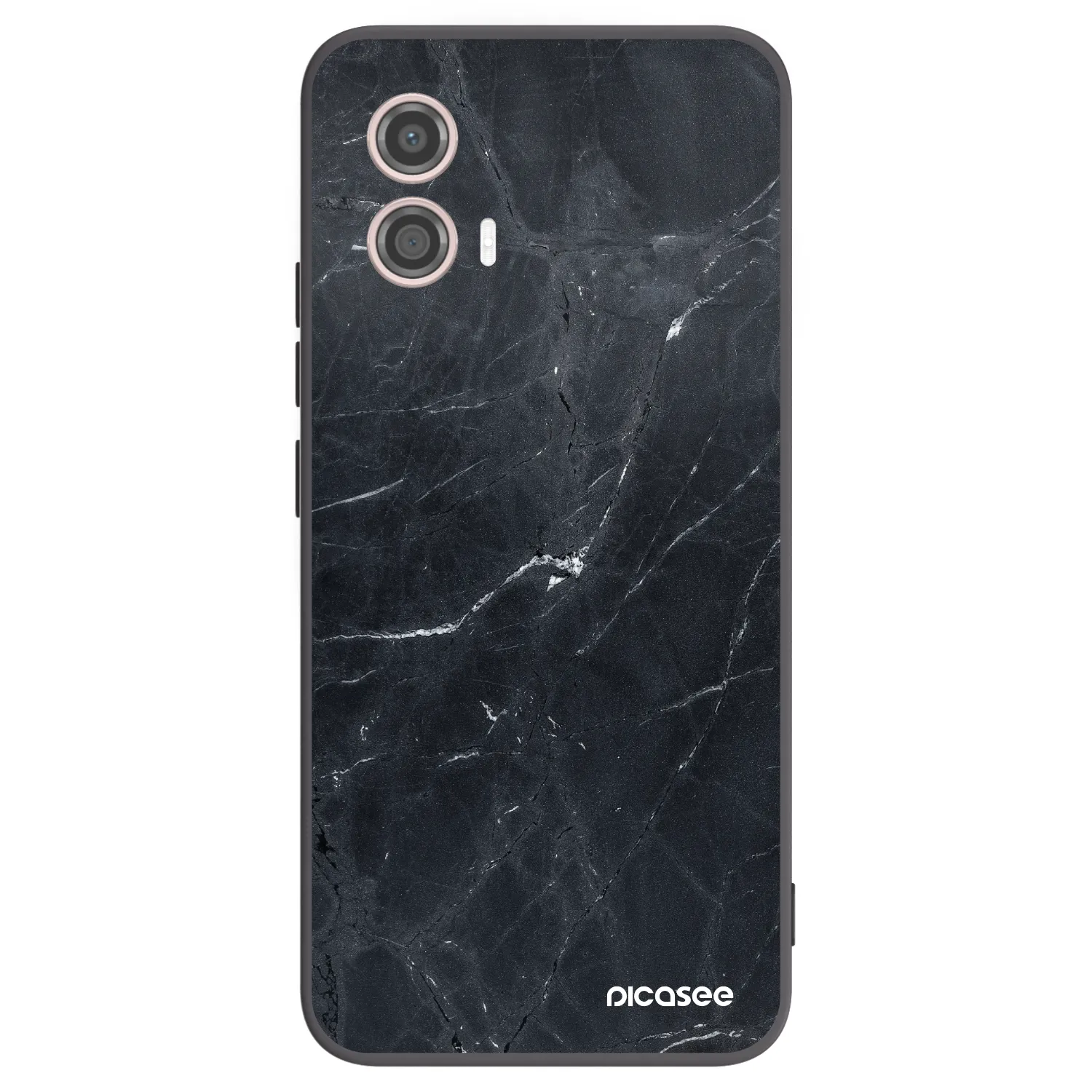 Picasee husă neagră din silicon pentru Motorola Moto G53 5G - Black marble