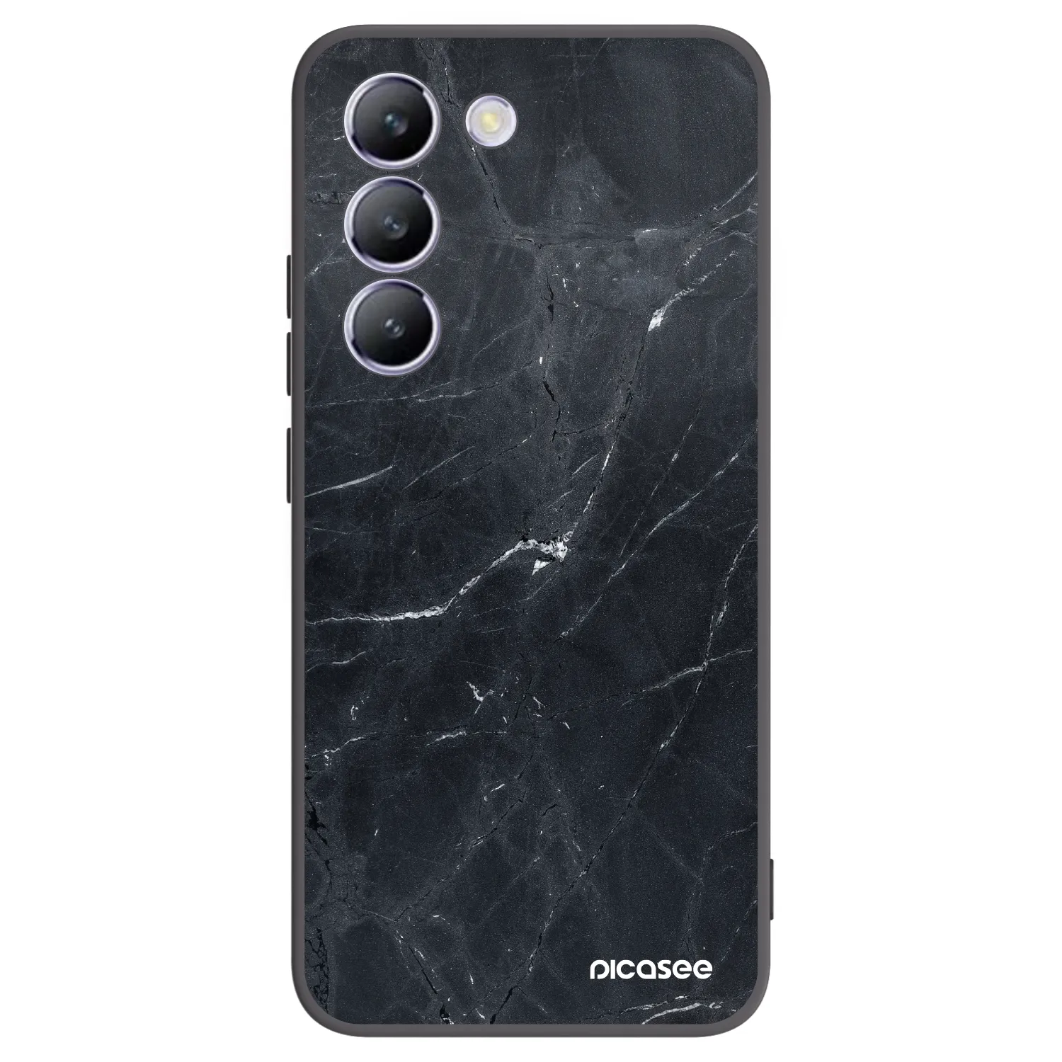 Picasee husă neagră din silicon pentru Vivo V40 SE 5G - Black marble