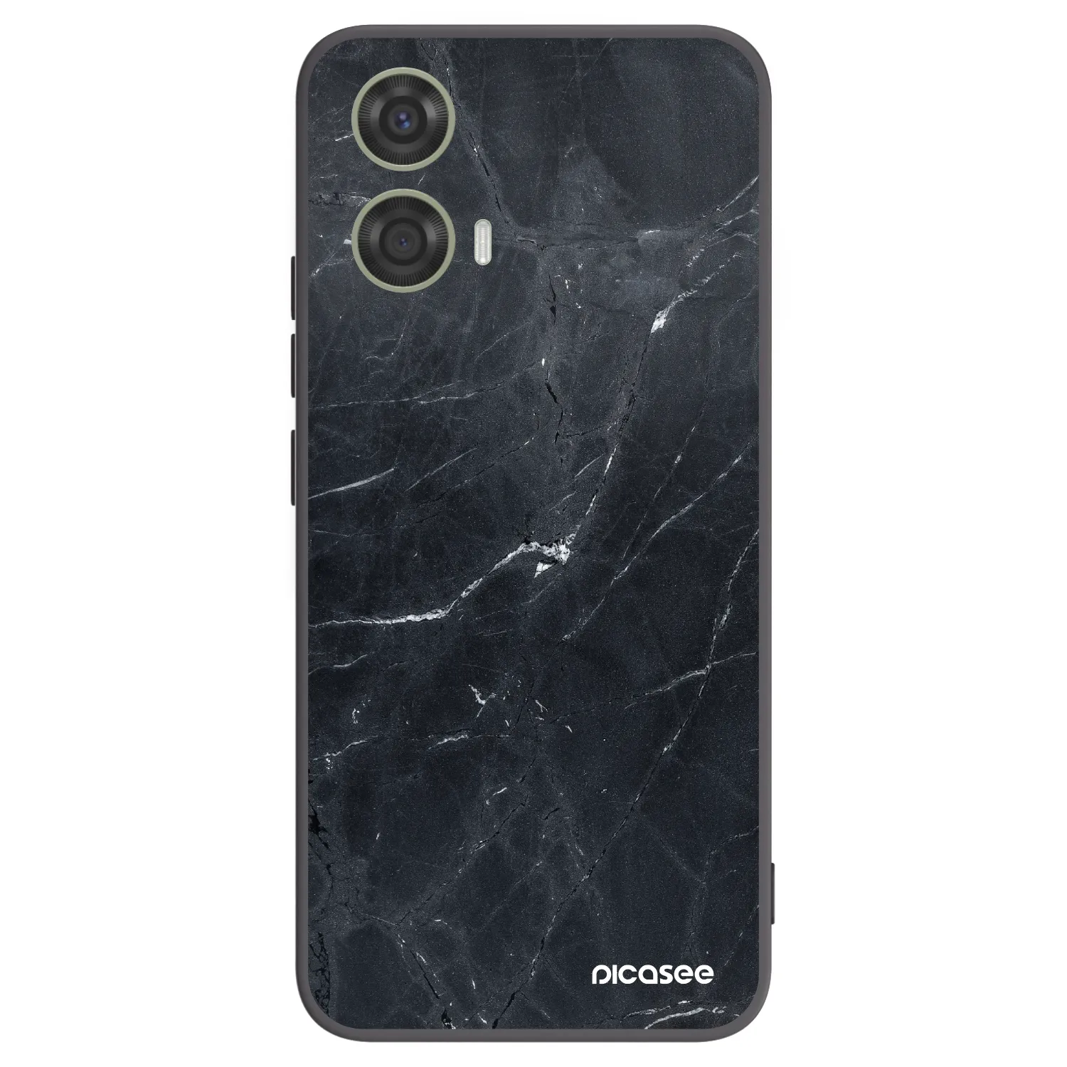Picasee husă neagră din silicon pentru Motorola Moto G24 - Black marble
