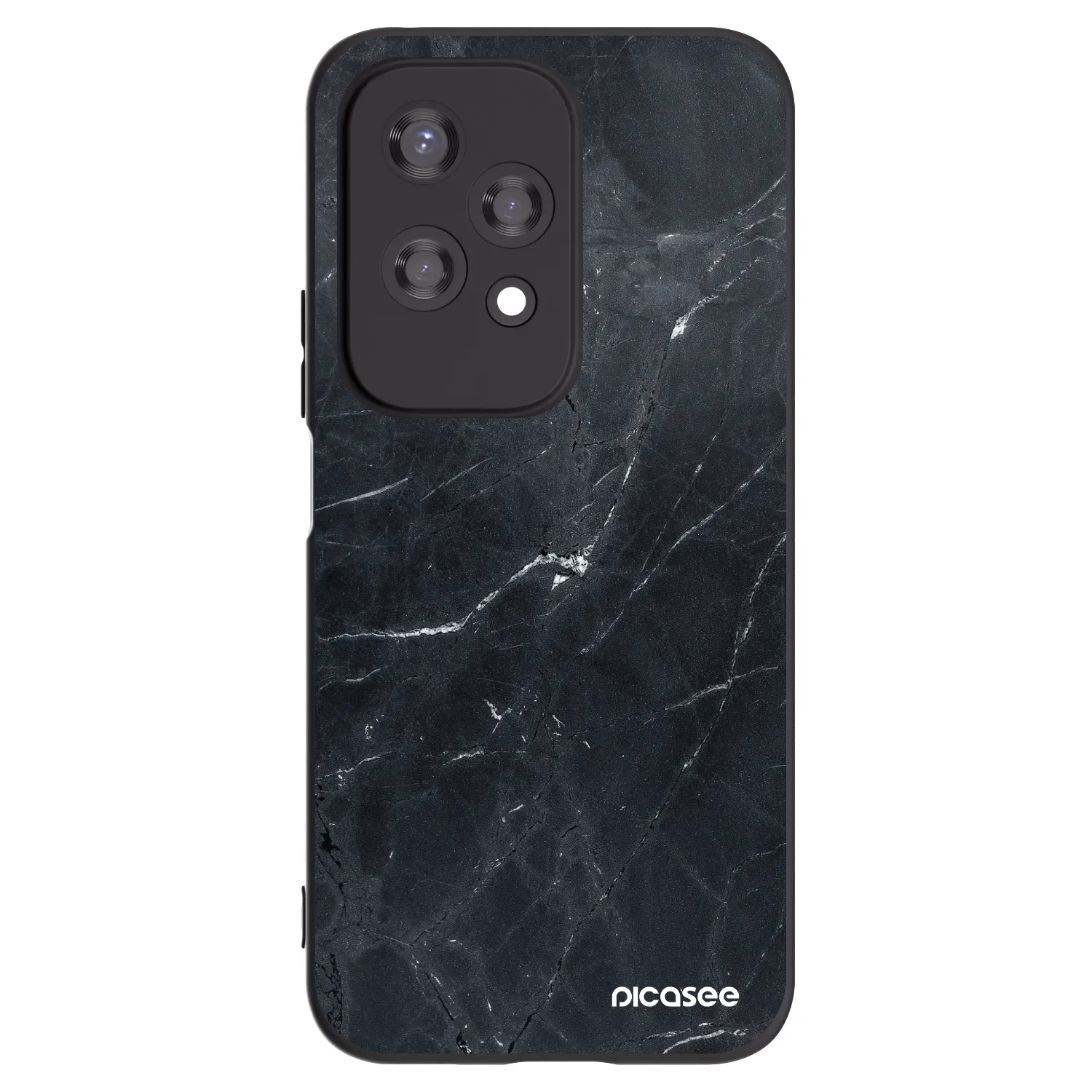 Picasee husă neagră din silicon pentru Honor 200 Lite - Black marble