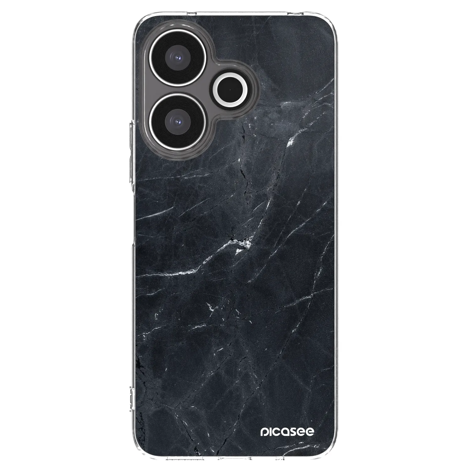 Picasee husă transparentă din silicon pentru Xiaomi Redmi 13 4G - Black marble