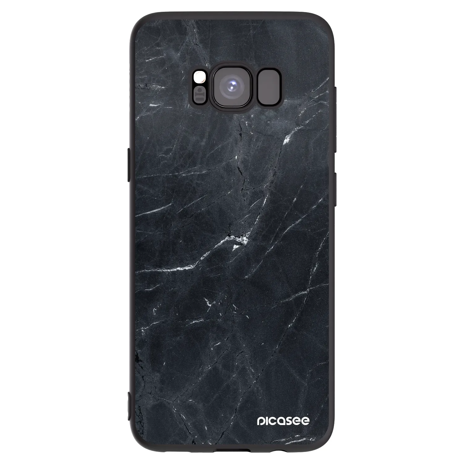 Picasee husă neagră din silicon pentru Samsung Galaxy S8 G950F - Black marble