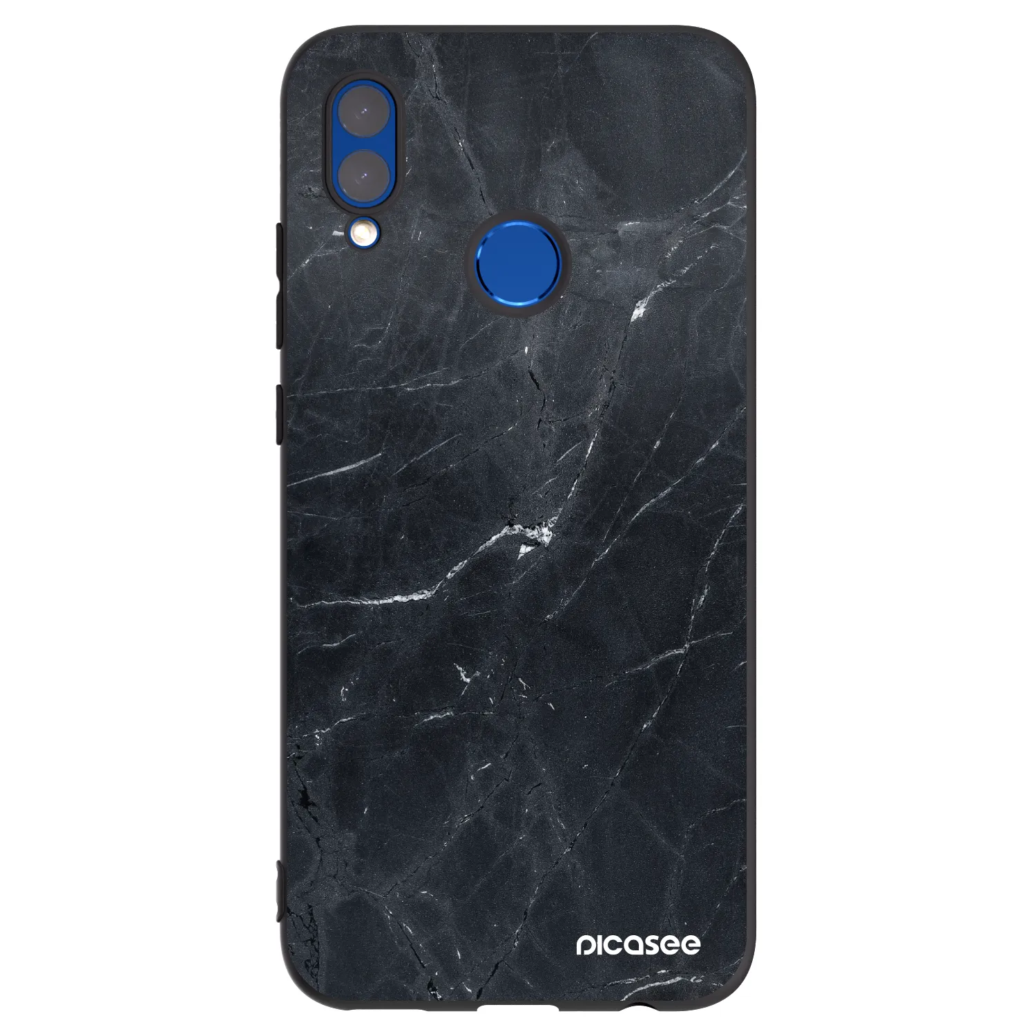 Picasee husă neagră din silicon pentru Honor 10 Lite - Black marble