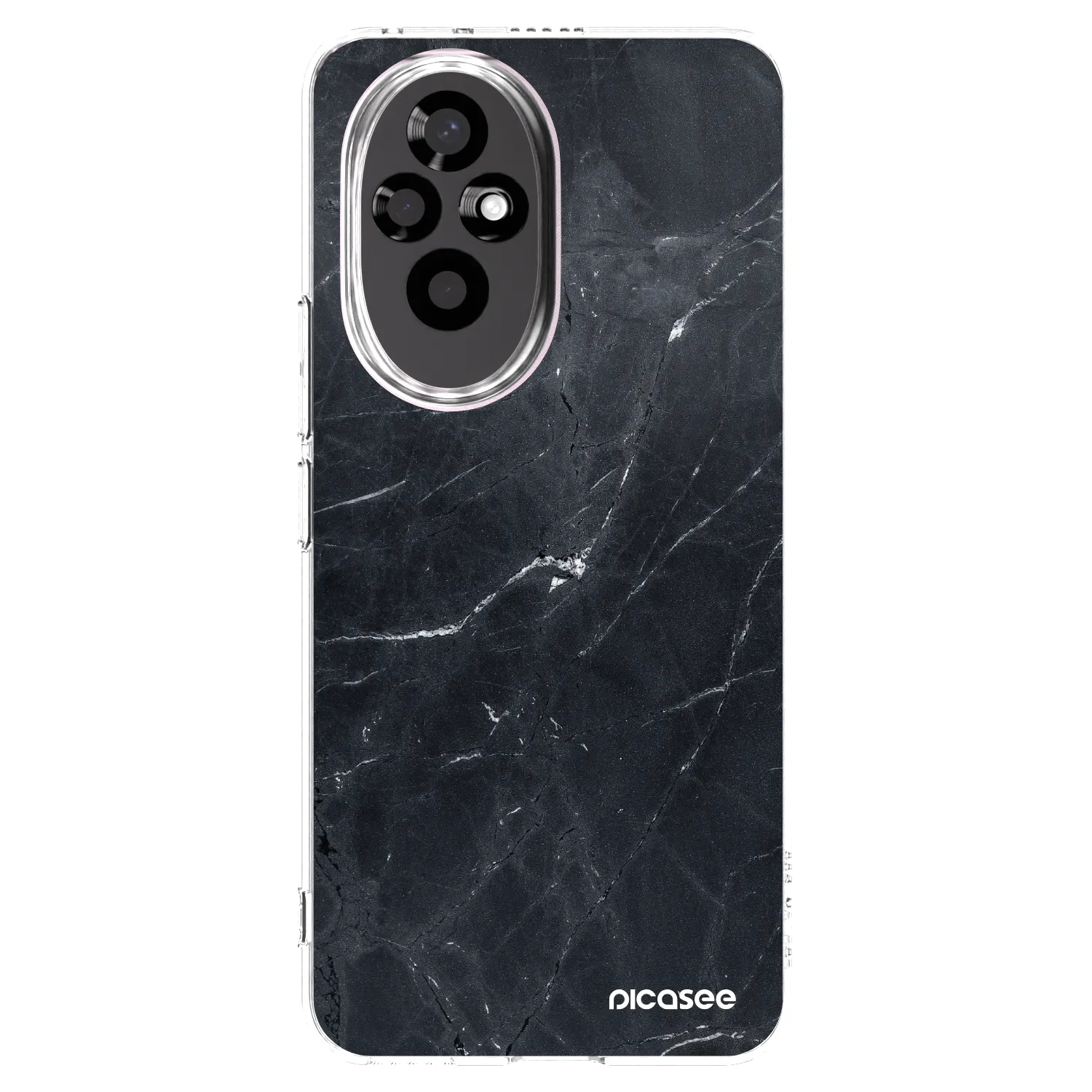 Picasee husă transparentă din silicon pentru Honor 200 5G - Black marble