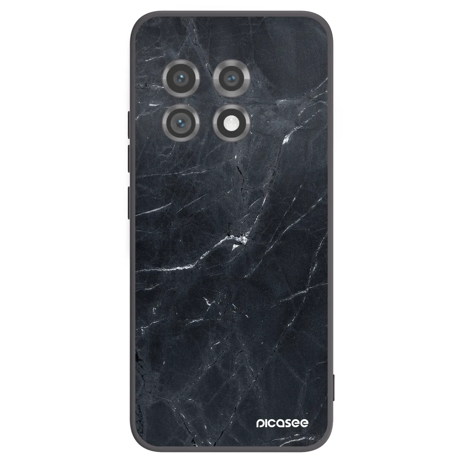 Picasee husă neagră din silicon pentru OnePlus 11 5G - Black marble