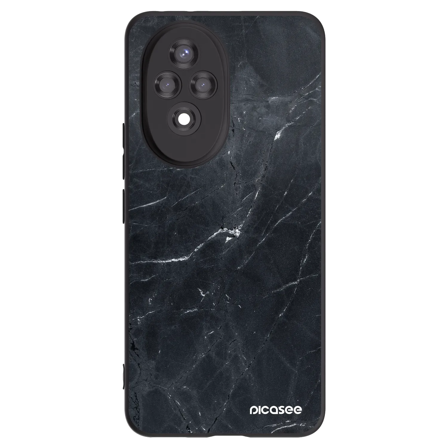 Picasee husă neagră din silicon pentru Honor 200 Pro 5G - Black marble