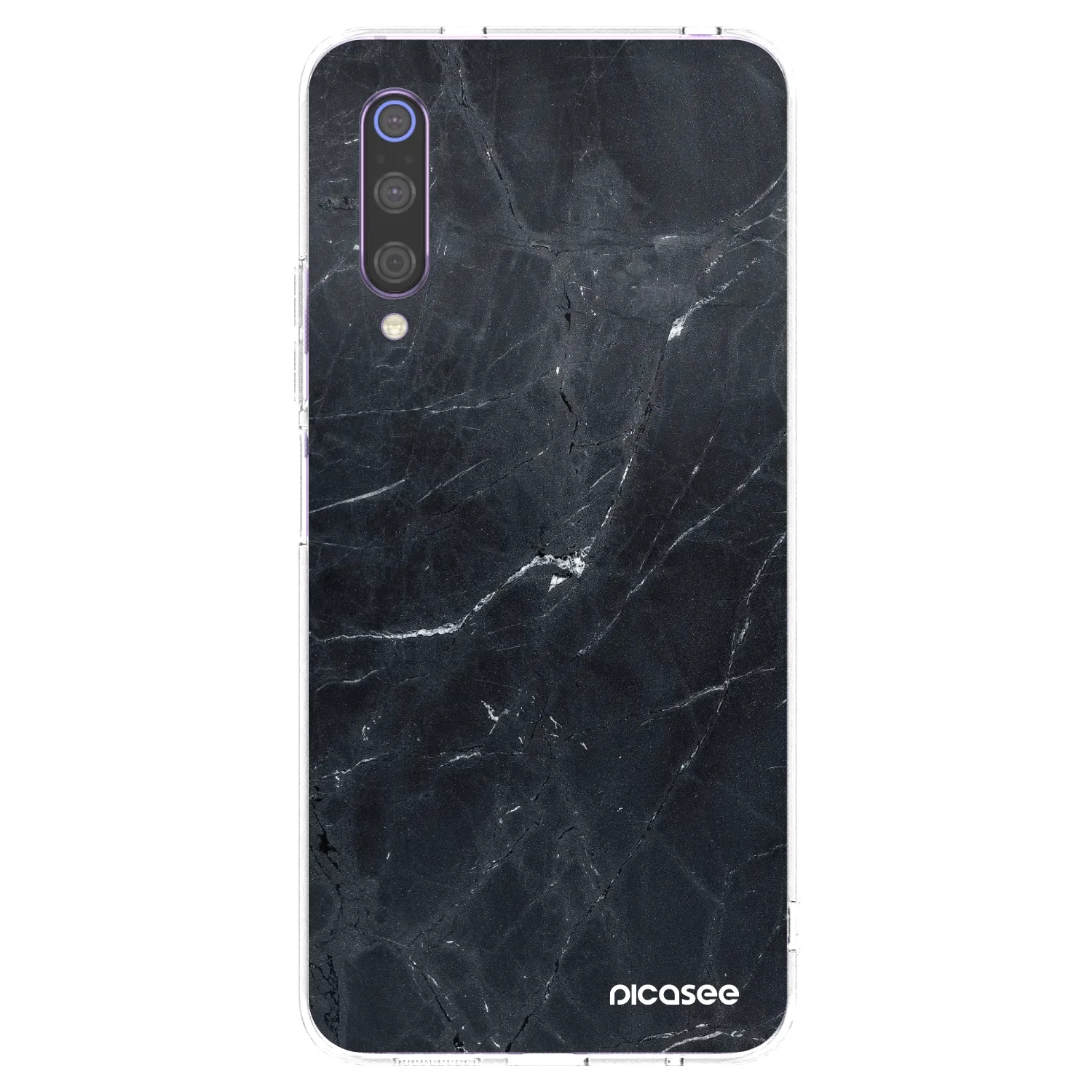 Picasee husă transparentă din silicon pentru Xiaomi Mi 9 - Black marble
