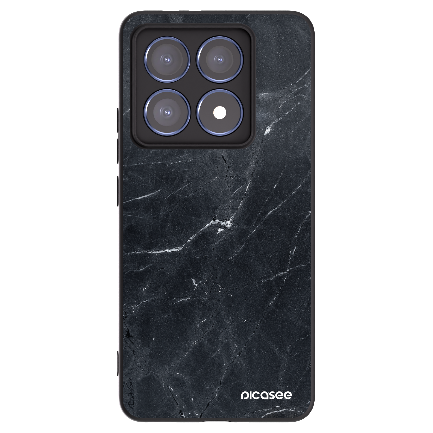 Picasee husă neagră din silicon pentru Xiaomi 14T Pro - Black marble