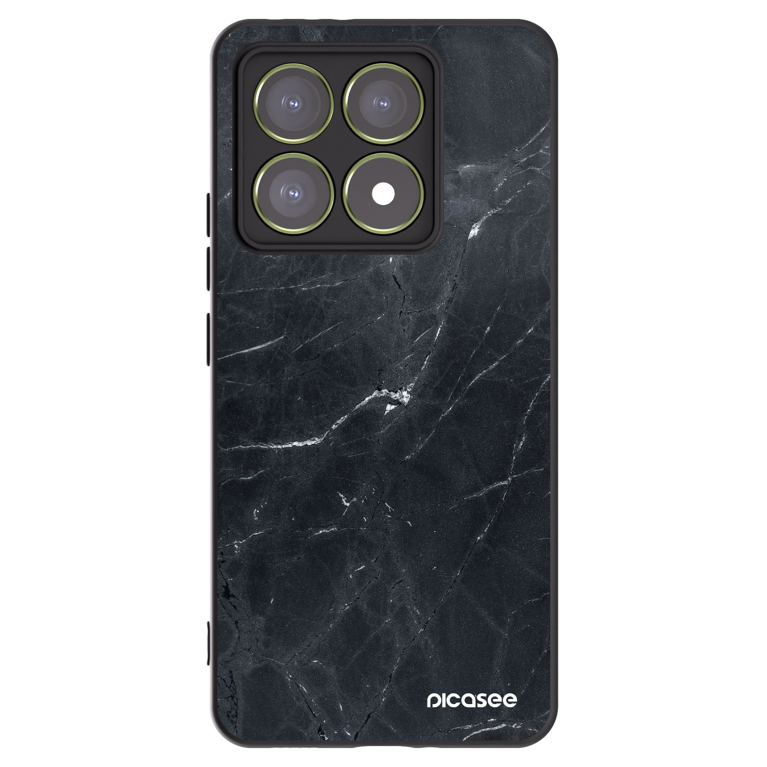 Picasee husă neagră din silicon pentru Xiaomi 14T - Black marble