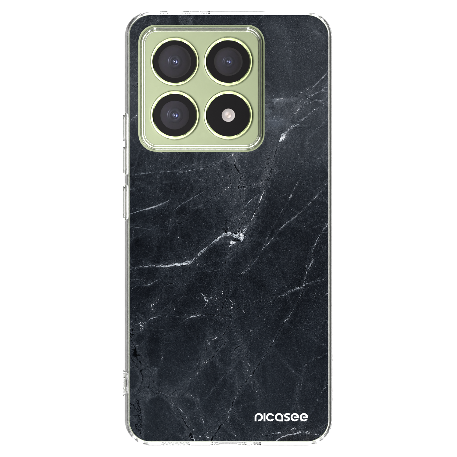 Picasee husă transparentă din silicon pentru Xiaomi 14T - Black marble