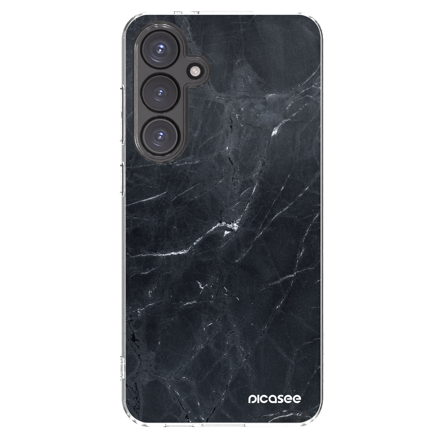 Picasee husă transparentă din silicon pentru Samsung Galaxy S24 FE S721B - Black marble