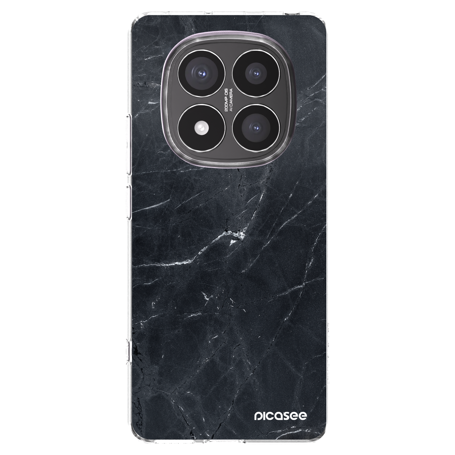 Picasee husă transparentă din silicon pentru Xiaomi Redmi Note 14 Pro+ 5G - Black marble