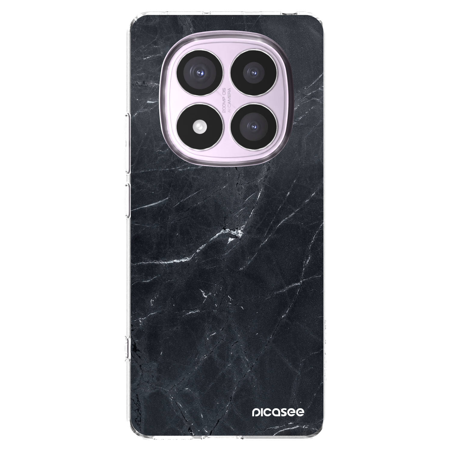 Picasee husă transparentă din silicon pentru Xiaomi Redmi Note 14 Pro 5G - Black marble