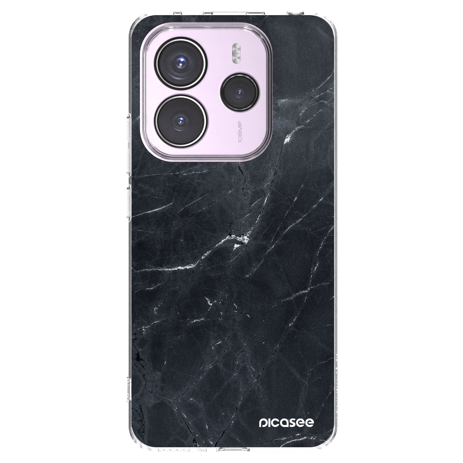 Picasee husă transparentă din silicon pentru Xiaomi Redmi Note 14 5G - Black marble