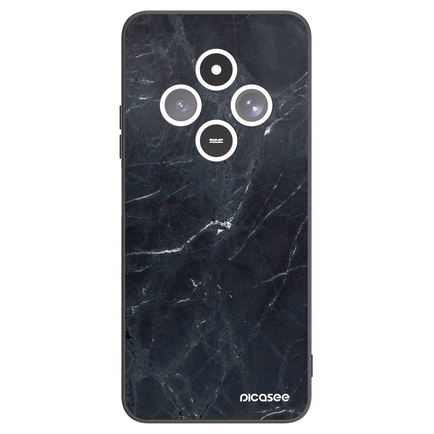 Picasee husă neagră din silicon pentru Xiaomi Redmi 14C - Black marble