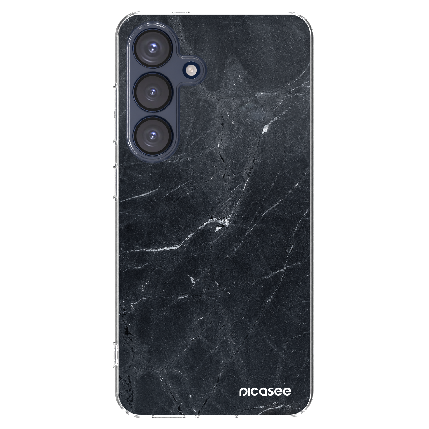 Picasee husă transparentă din silicon pentru Samsung Galaxy S25 5G - Black marble