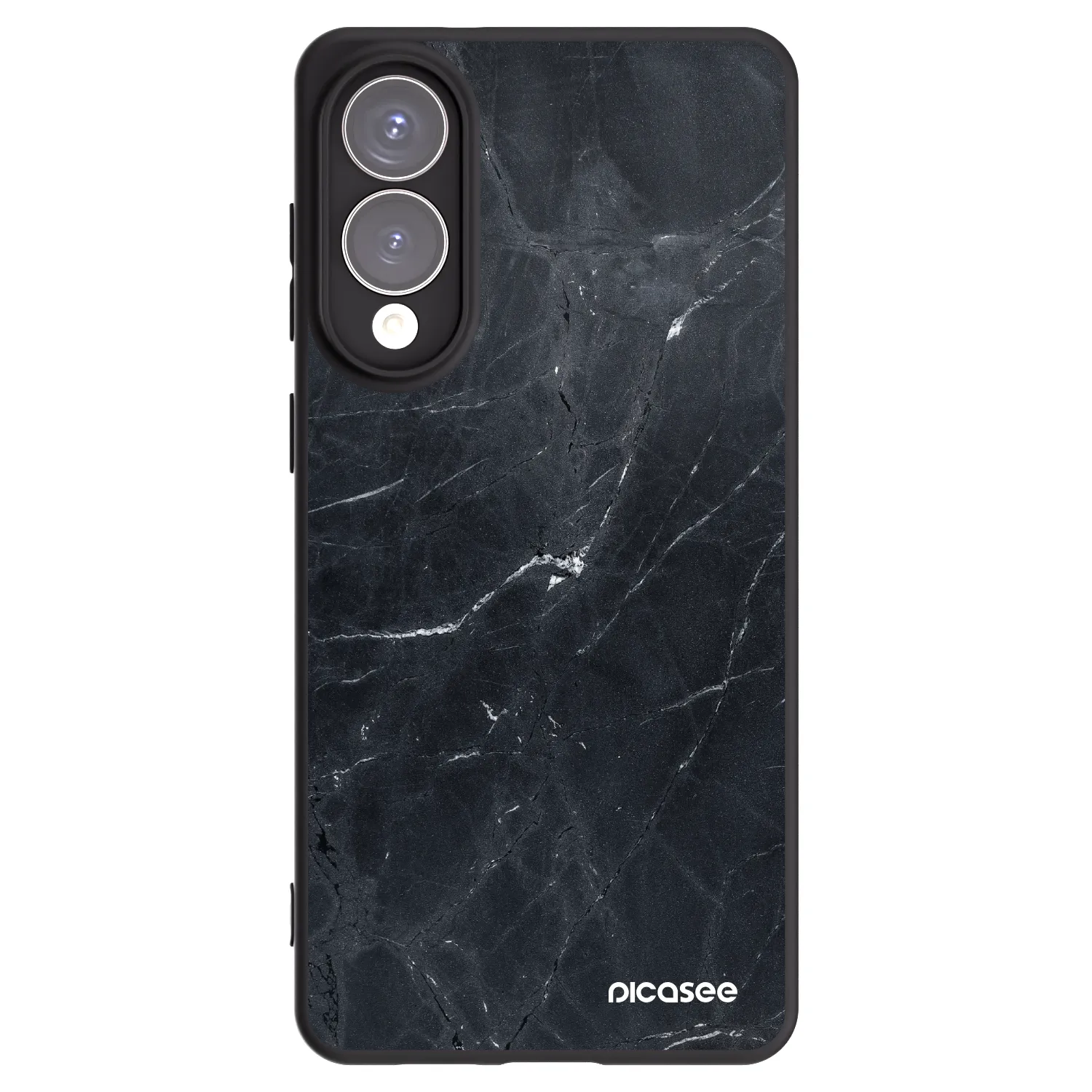 Picasee husă neagră din silicon pentru Samsung Galaxy S25 Edge 5G - Black marble