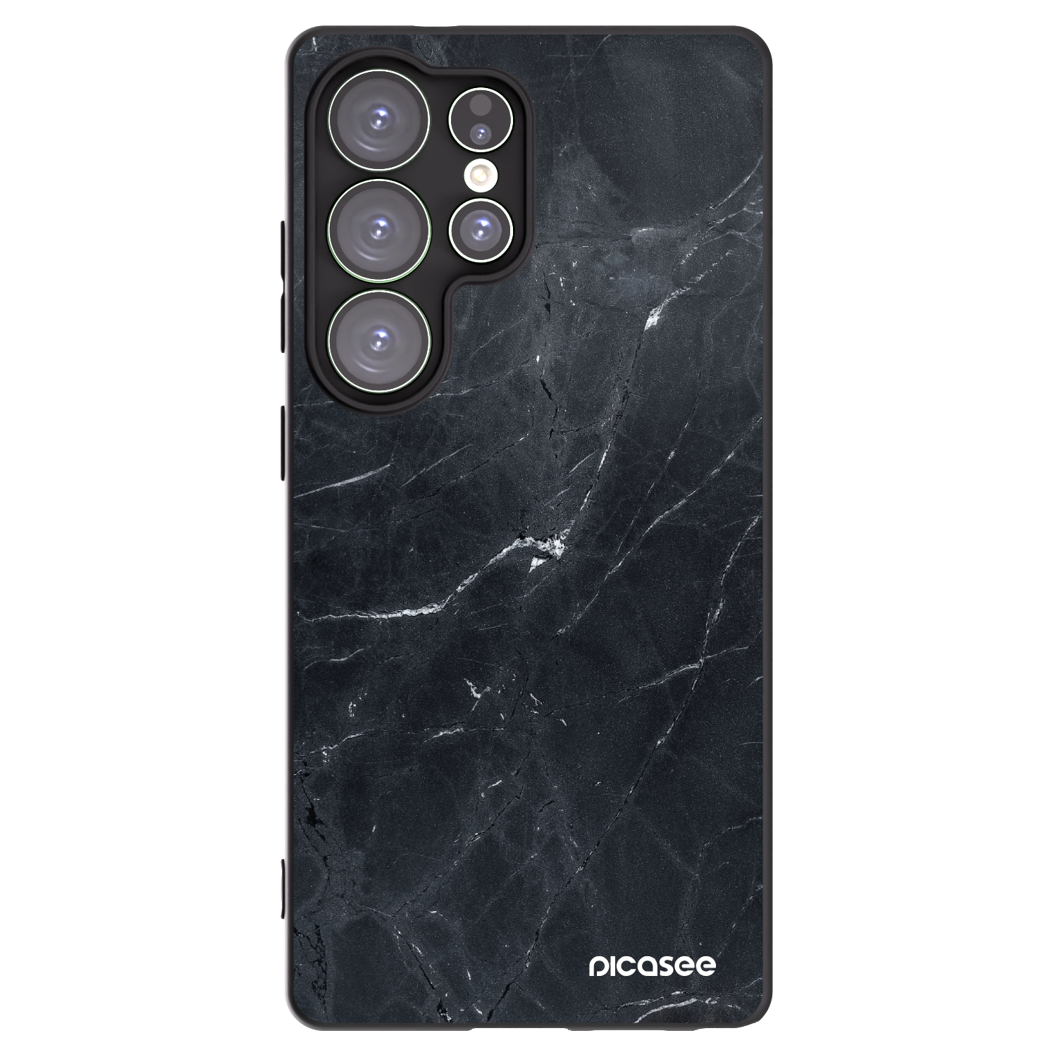 Picasee husă neagră din silicon pentru Samsung Galaxy S25 Ultra 5G - Black marble