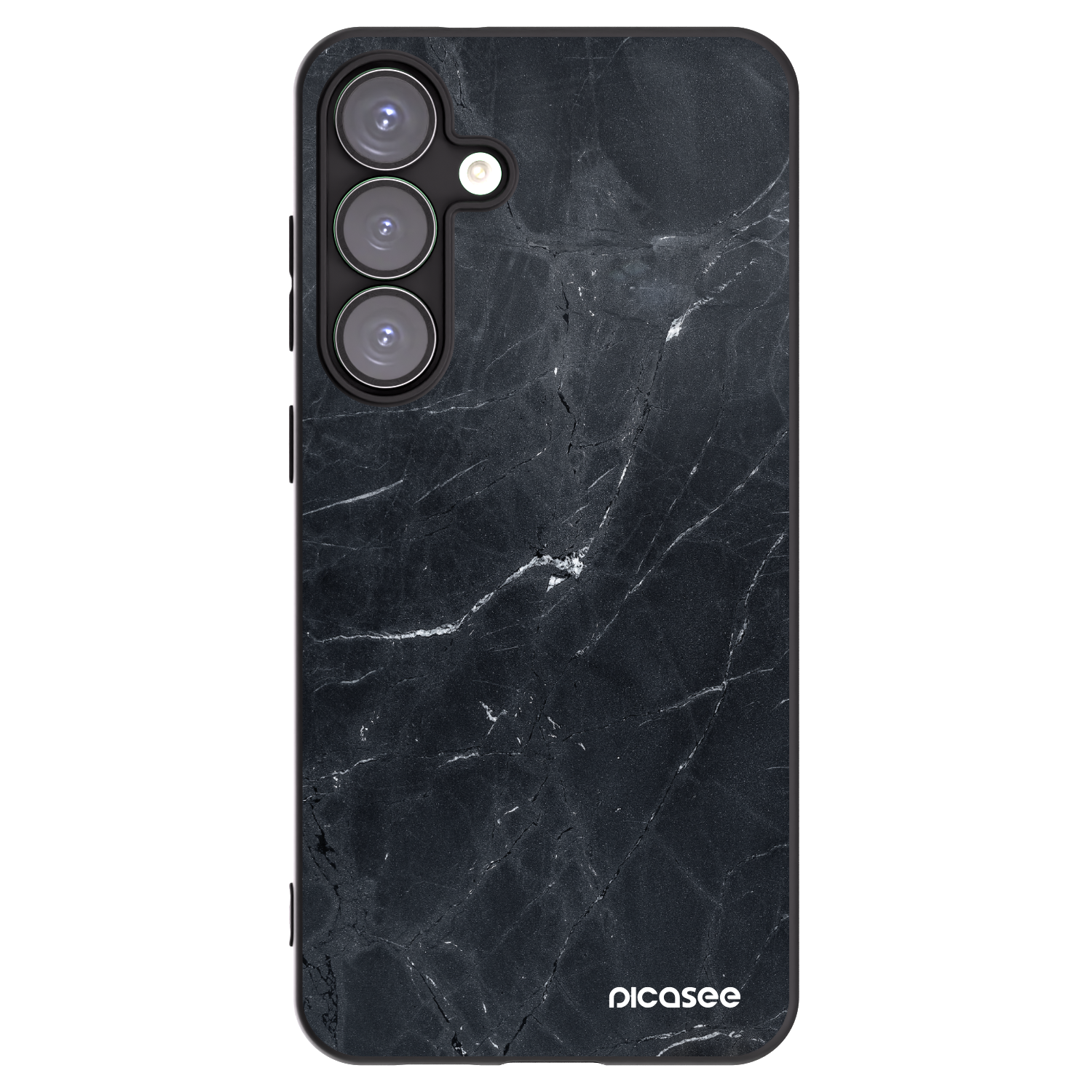 Picasee husă neagră din silicon pentru Samsung Galaxy S25+ 5G - Black marble