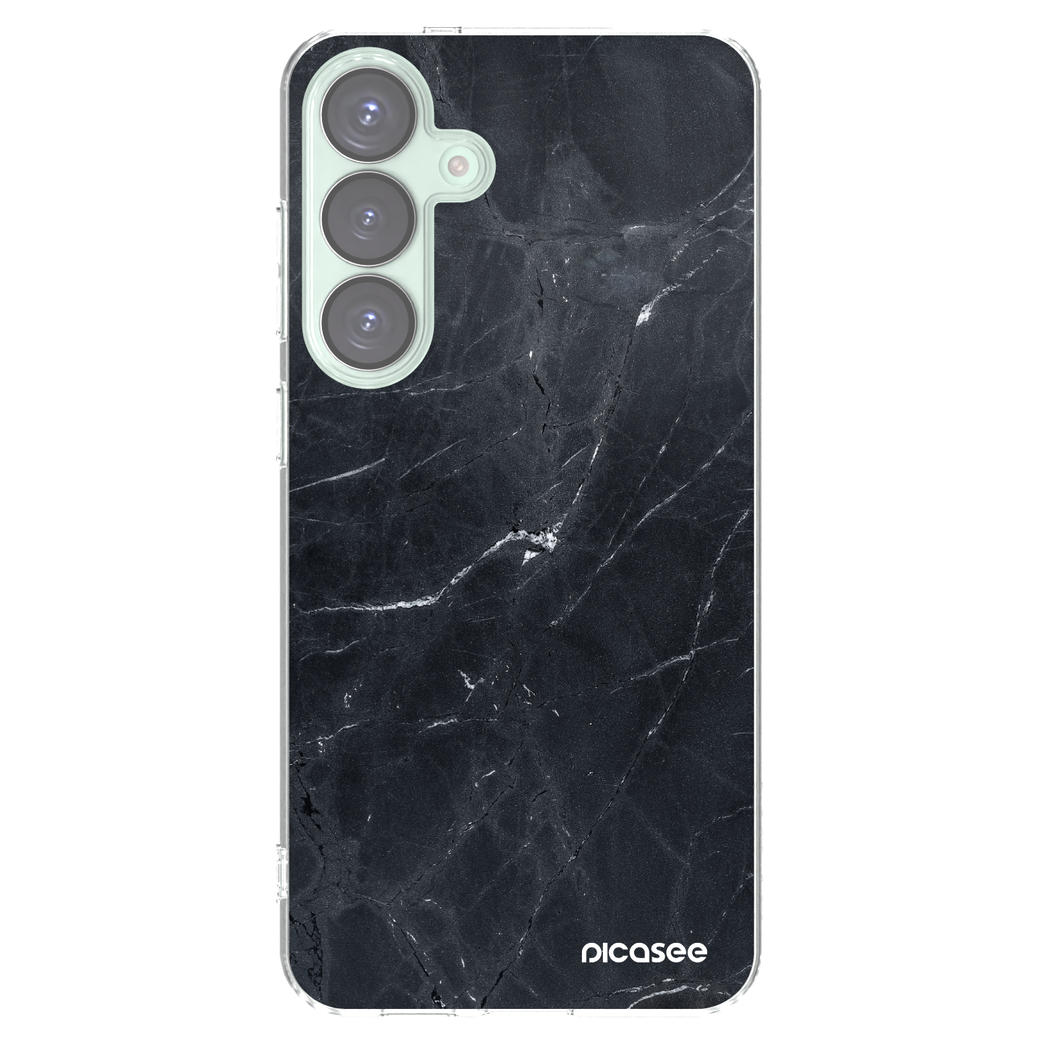 Picasee husă transparentă din silicon pentru Samsung Galaxy S25+ 5G - Black marble