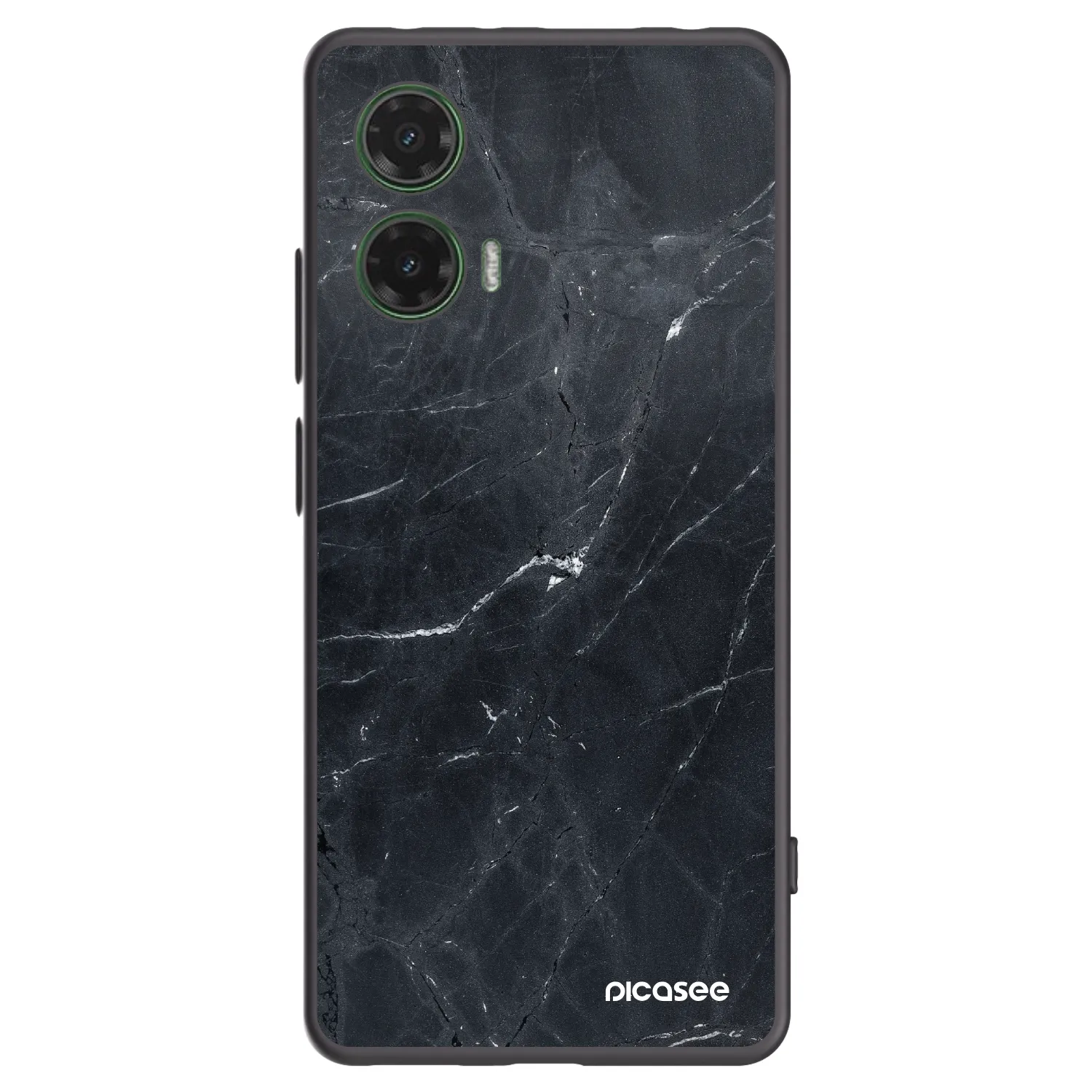 Picasee husă neagră din silicon pentru Motorola Moto G35 5G - Black marble