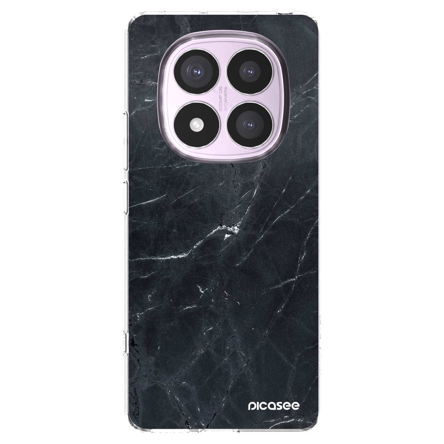 Picasee husă transparentă din silicon pentru Xiaomi Redmi Note 14 Pro 4G - Black marble