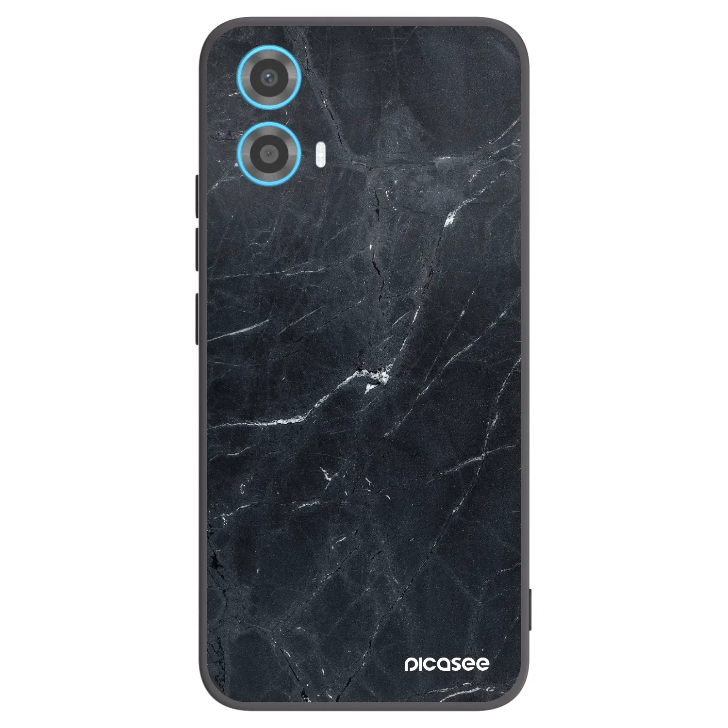 Picasee husă neagră din silicon pentru Motorola Moto G34 5G - Black marble