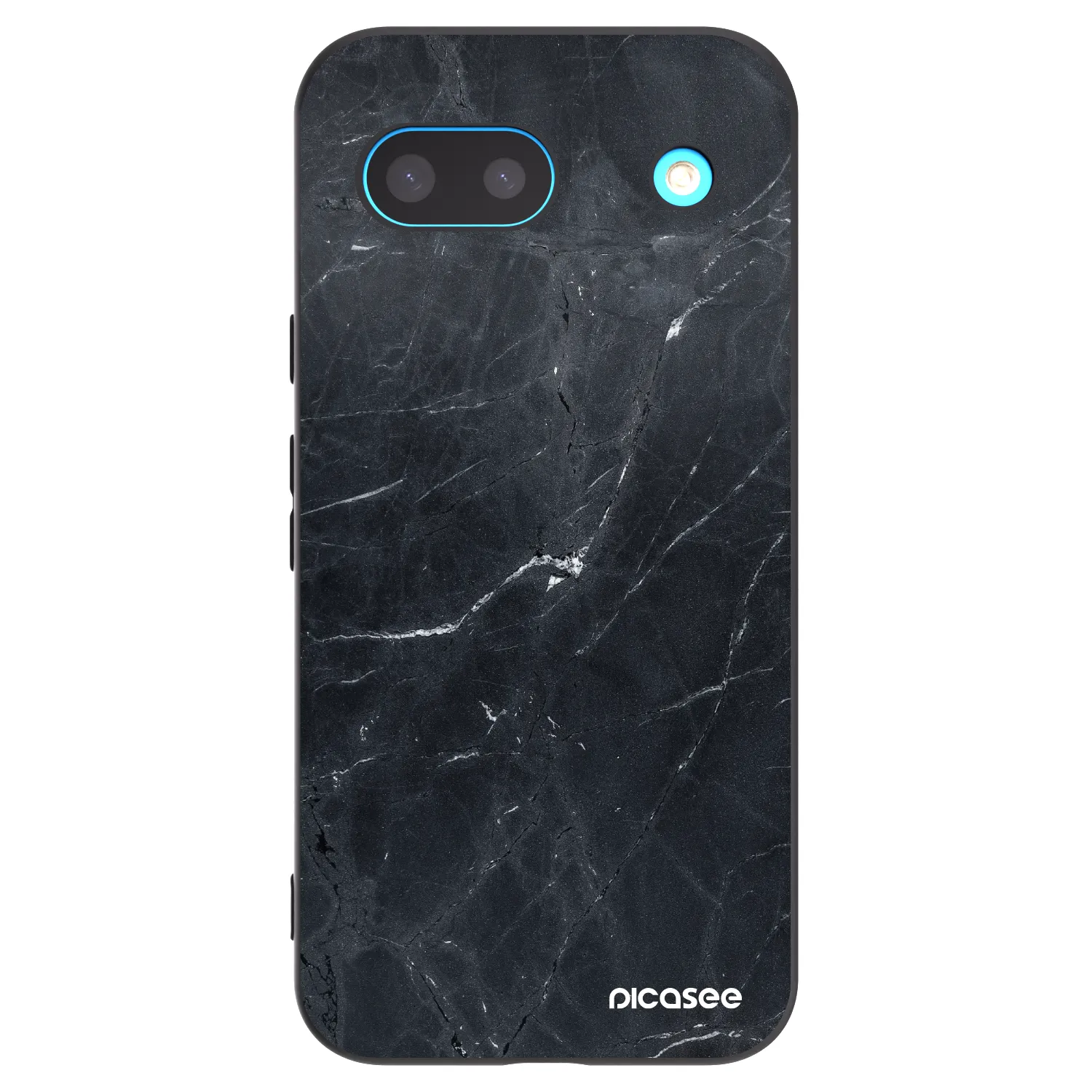 Picasee husă neagră din silicon pentru Google Pixel 8a - Black marble